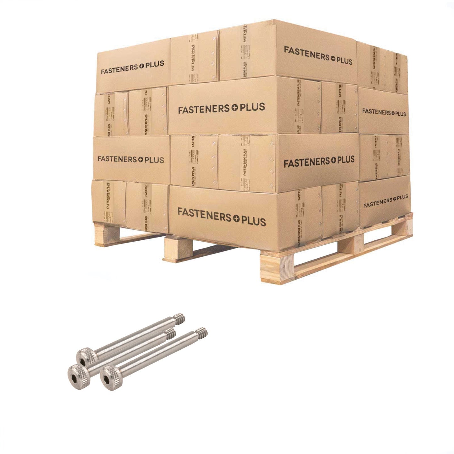 Conquest 1/8"-4-40 x 1" Coarse Socket Shoulder Screw - 18-8 Stainless Steel  | Qty. 37,500 (Pallet)