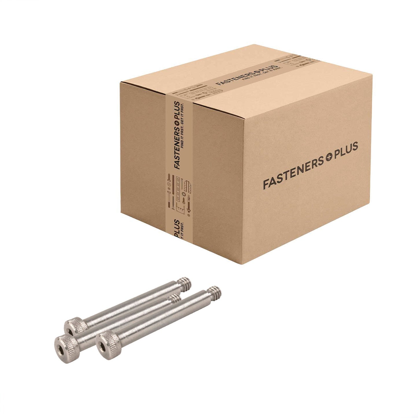 Conquest 3/16"-8-32 x 1-1/4" Coarse Socket Shoulder Screw - 18-8 Stainless Steel  | Qty. 500 (Carton)