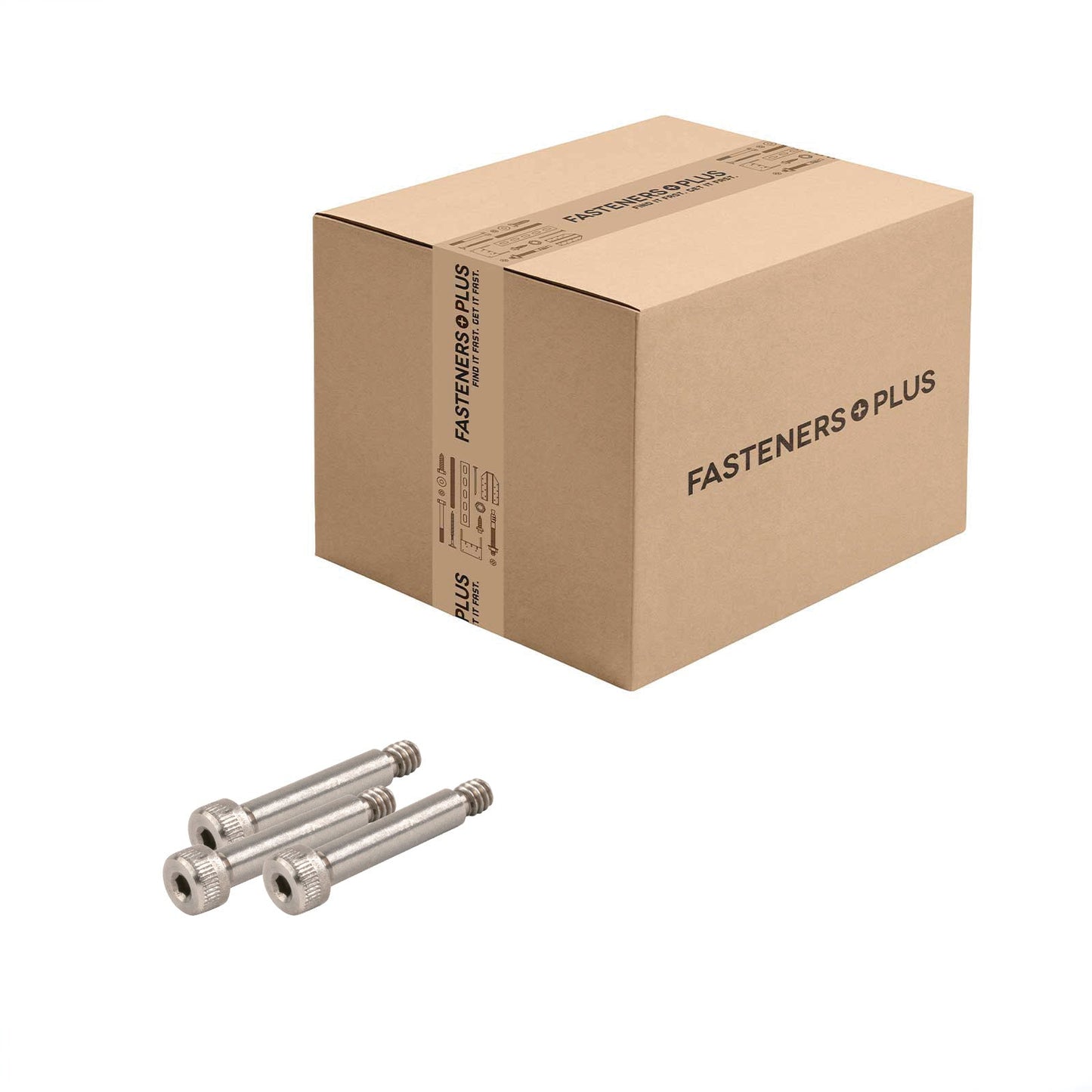 Conquest 3/16"-8-32 x 3/4" Coarse Socket Shoulder Screw - 18-8 Stainless Steel  | Qty. 500 (Carton)