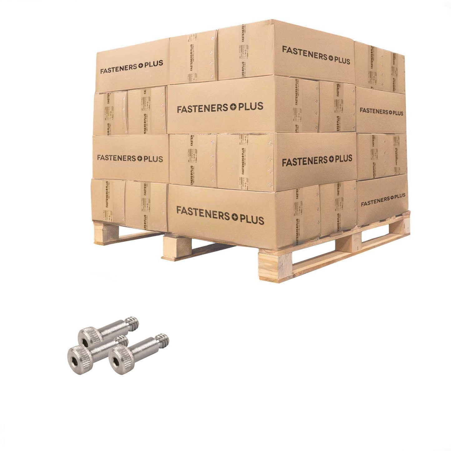 Conquest 3/16"-8-32 x 3/8" Coarse Socket Shoulder Screw - 18-8 Stainless Steel  | Qty. 37,500 (Pallet)