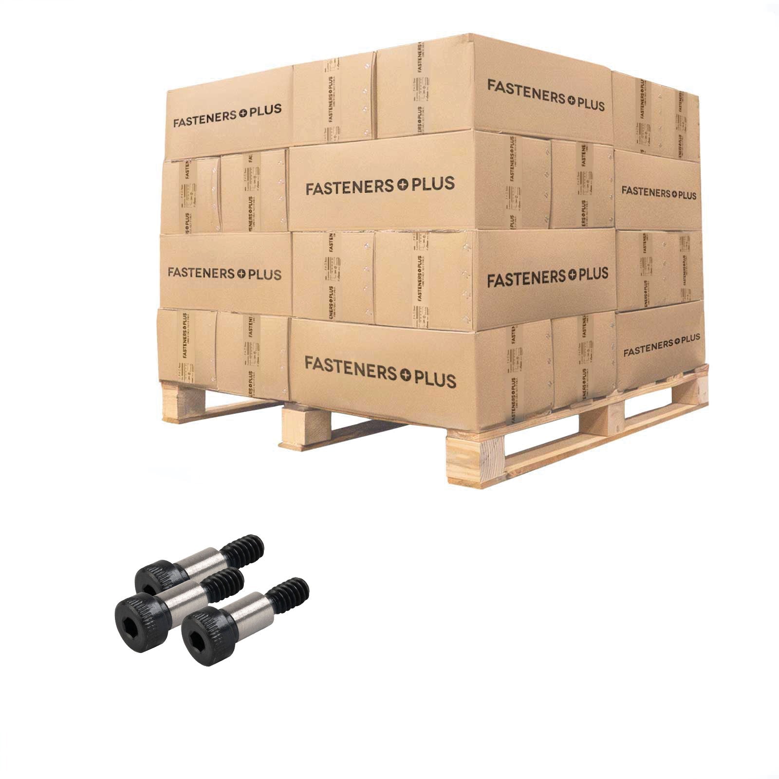 Conquest 1/4"-10-24 x 3/8" Coarse Alloy Socket Shoulder Screw - Plain  | Qty. 37,500 (Pallet)
