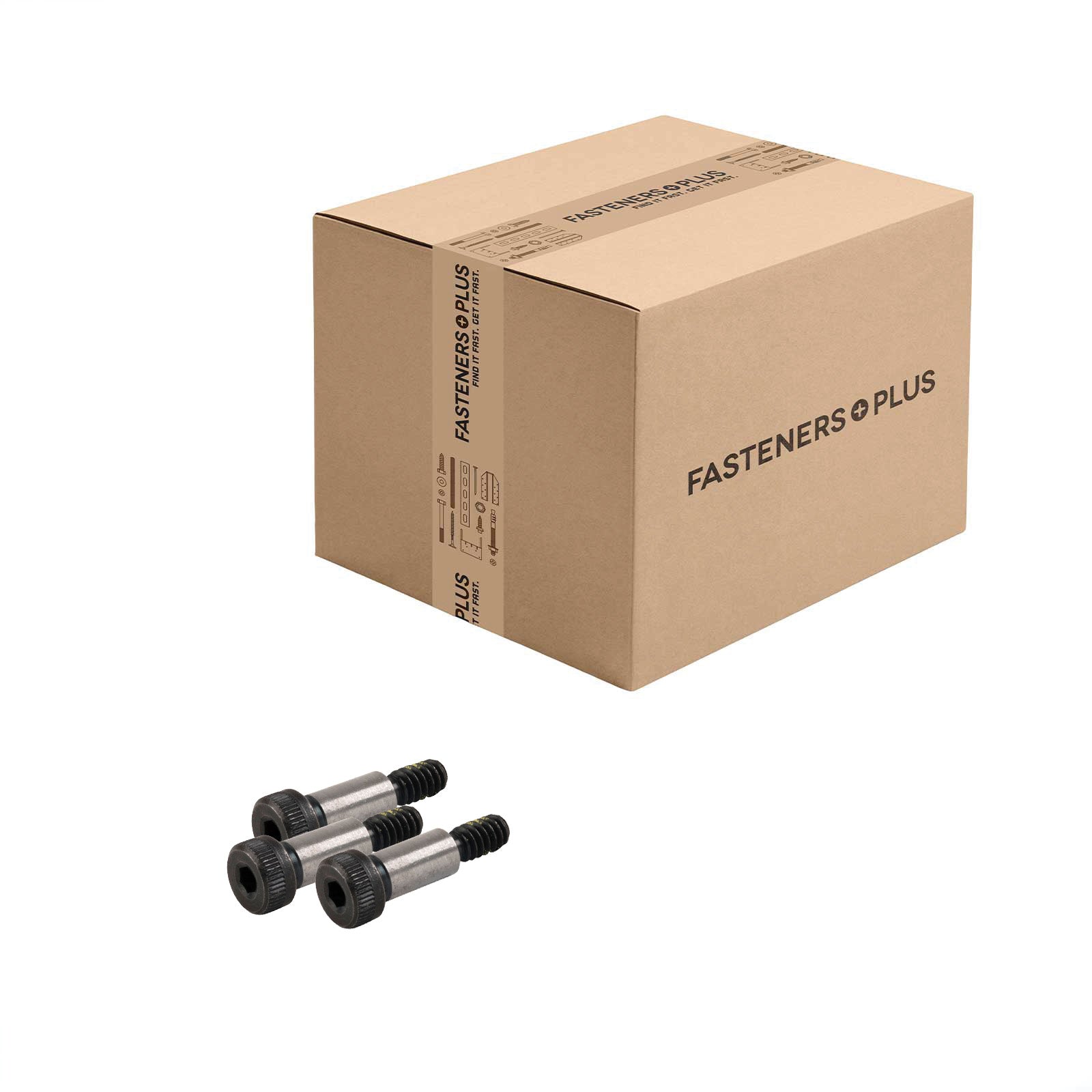 Conquest 1/4"-10-24 x 1/2" Coarse Alloy Socket Shoulder Screw W/Nylon-Patch Threads - Plain  | Qty. 500 (Carton)