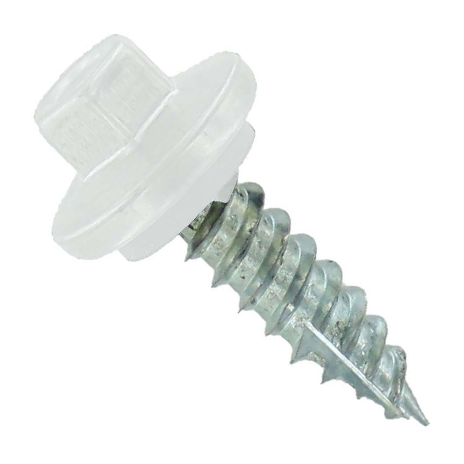 #12 x 34 inch STXL Woodbinder Metal Roofing Stitch Screw Bright White Pkg 250 image 1 of 2
