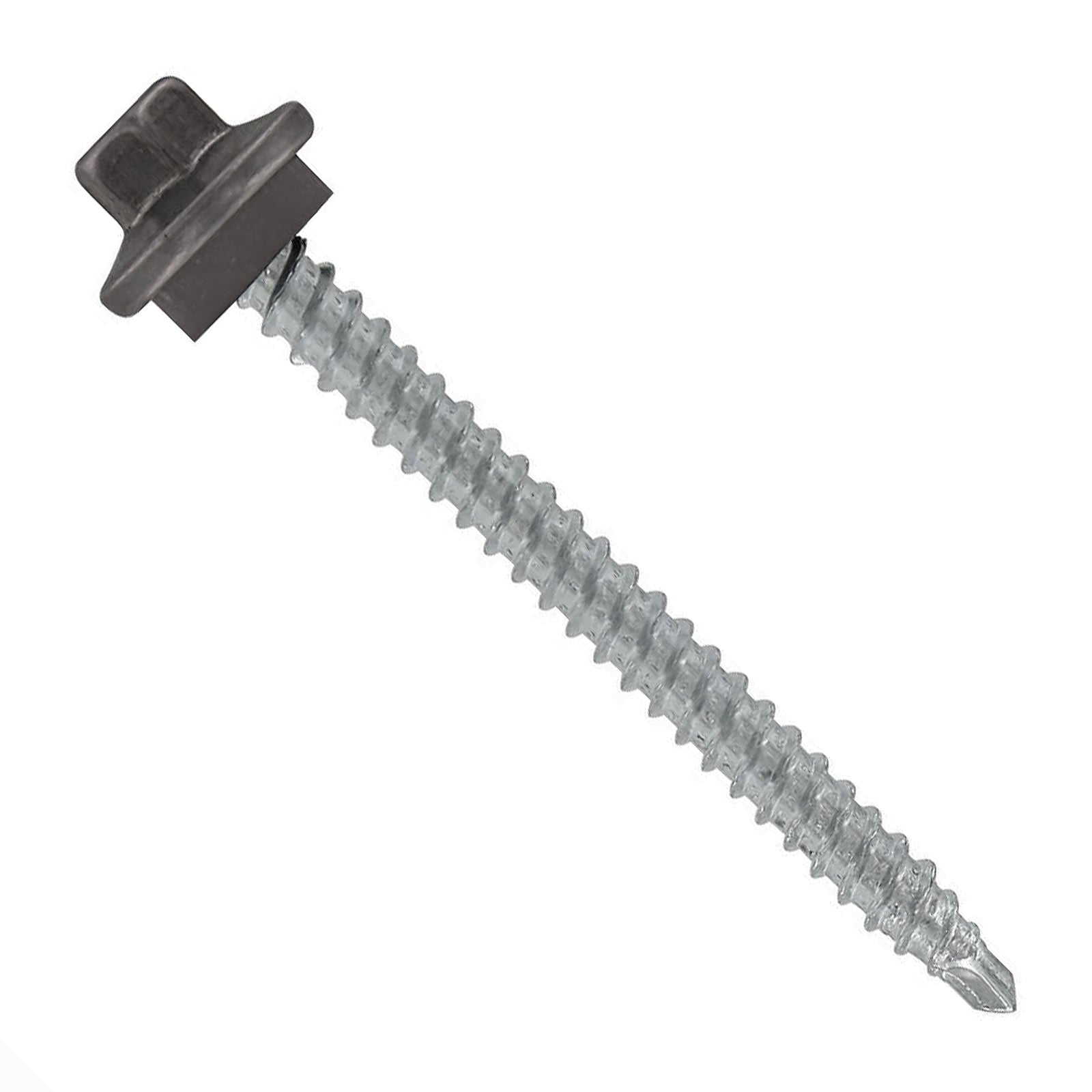 #9 x 2 inch STXL Woodbinder Metal Roofing Screw Charcoal Gray Pkg 250