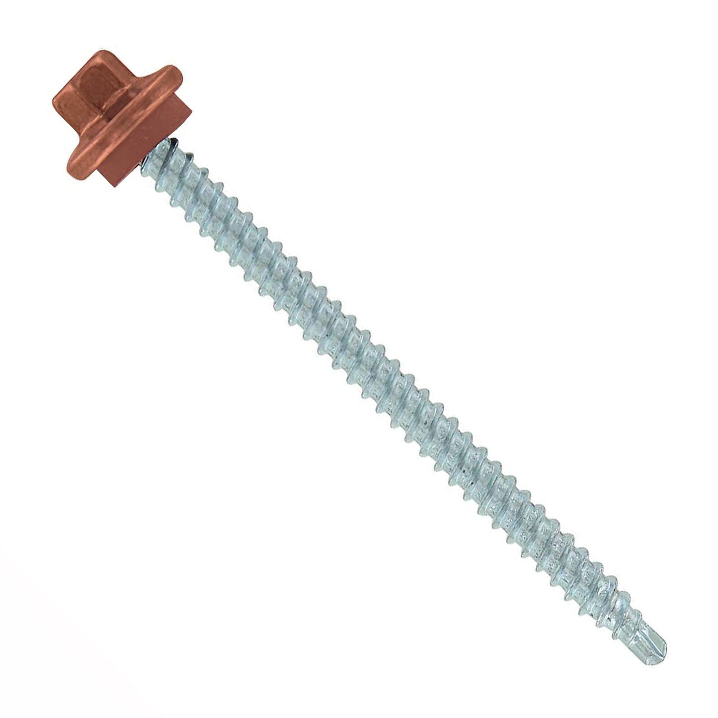 #9 x 212 inch STXL Woodbinder Metal Roofing Screw Copper Pkg 250