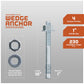 1" x 10" Strong-Tie Strong Bolt 2 Wedge Anchor Fully-Assembled, Zinc Plated, Pkg 4 Dimensions