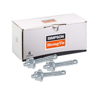 1" x 7" Strong-Tie Strong Bolt 2 Wedge Anchor Fully-Assembled, Zinc Plated, Pkg 4