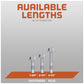 Simpson 1/4" Strong Bolt 2 Fully Assembled Wedge Anchor - 304 Stainless Steel Length Chart