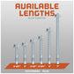 3/8" Strong-Tie Strong Bolt 2 Wedge Anchor Fully-Assembled, Zinc Plated Length Chart