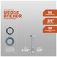 3/8" x 3-1/2" Strong-Tie Strong Bolt 2 Wedge Anchor Fully-Assembled, Zinc Plated, Pkg 50 Dimensions