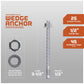 Simpson 1/2" x 5-1/2" Strong Bolt 2 Fully Assembled Wedge Anchor - 316 Stainless Steel, Pkg 25 Dimensions