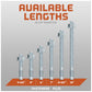 5/8" Strong-Tie Strong Bolt 2 Wedge Anchor Fully-Assembled, Zinc Plated Length Chart