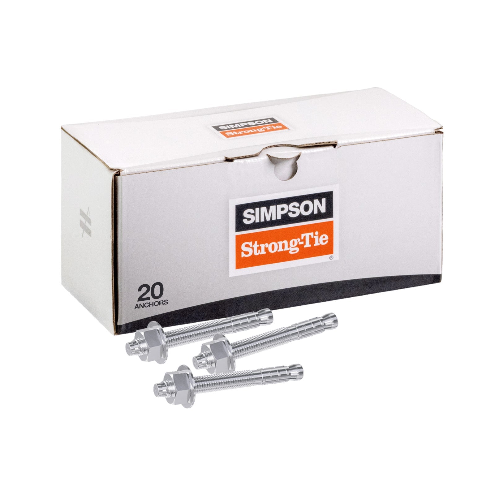 Simpson 5/8" x 6" Strong Bolt 2 Fully Assembled Wedge Anchor - 316 Stainless Steel, Pkg 20