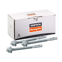 Simpson 3/4" x 10" Strong Bolt 2 Fully Assembled Wedge Anchor - Mechanically Galvanized, Pkg 8