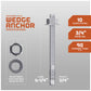 Simpson 3/4" x 6-1/4" Strong Bolt 2 Fully Assembled Wedge Anchor - 316 Stainless Steel, Pkg 10 Dimensions
