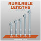 3/4" Strong-Tie Strong Bolt 2 Wedge Anchor Fully-Assembled, Zinc Plated Length Chart