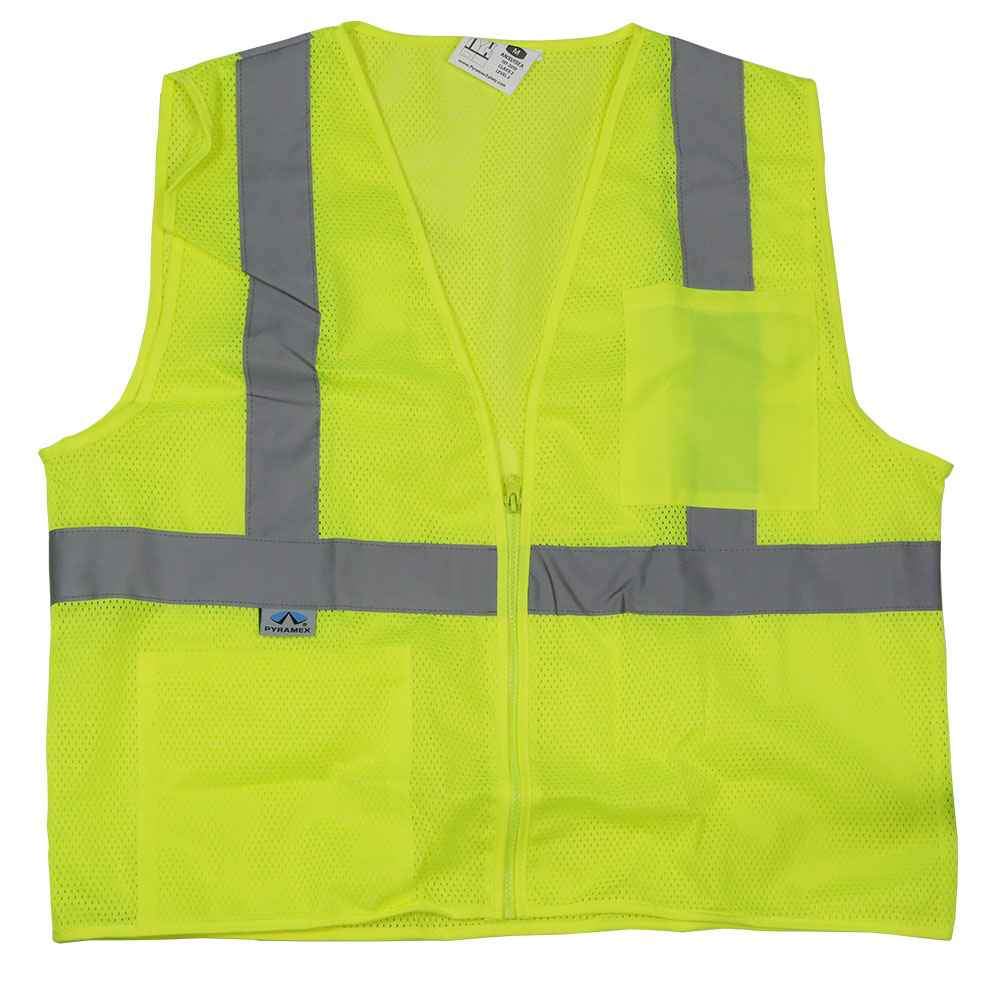 Reflective Safety Vest - Lime - M - 10 Pack