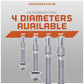 Available in 4 diameters