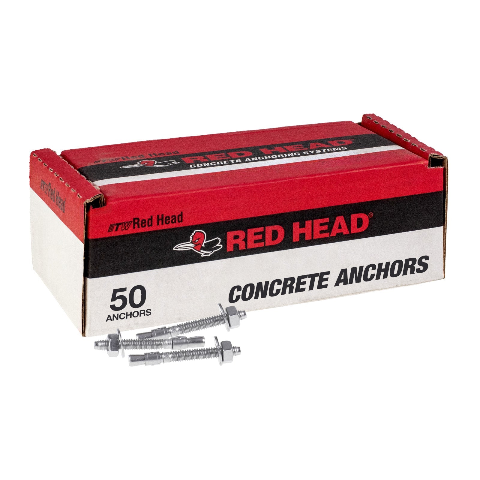 3/8" x 3-3/4" Red Head Trubolt 316 Stainless Steel Wedge Anchor, Pkg 50