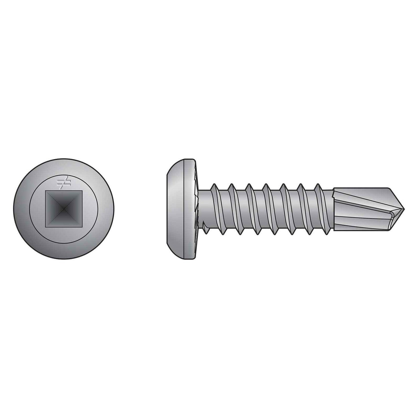 Self-Drilling Flat-Pan-Head Screw - 305 Stainless Steel