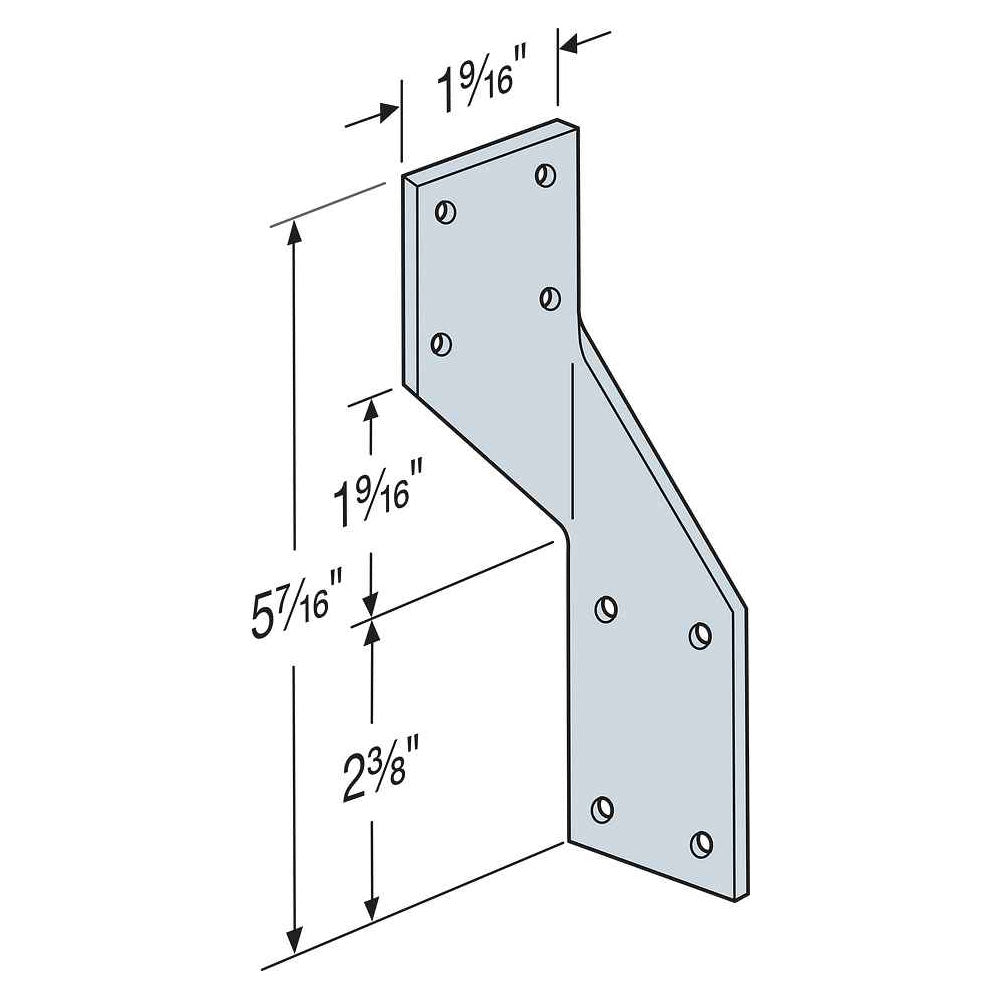 Simpson S/H2.5 Light Gauge Steel Hurricane Tie - G90 Galvanized - Specs