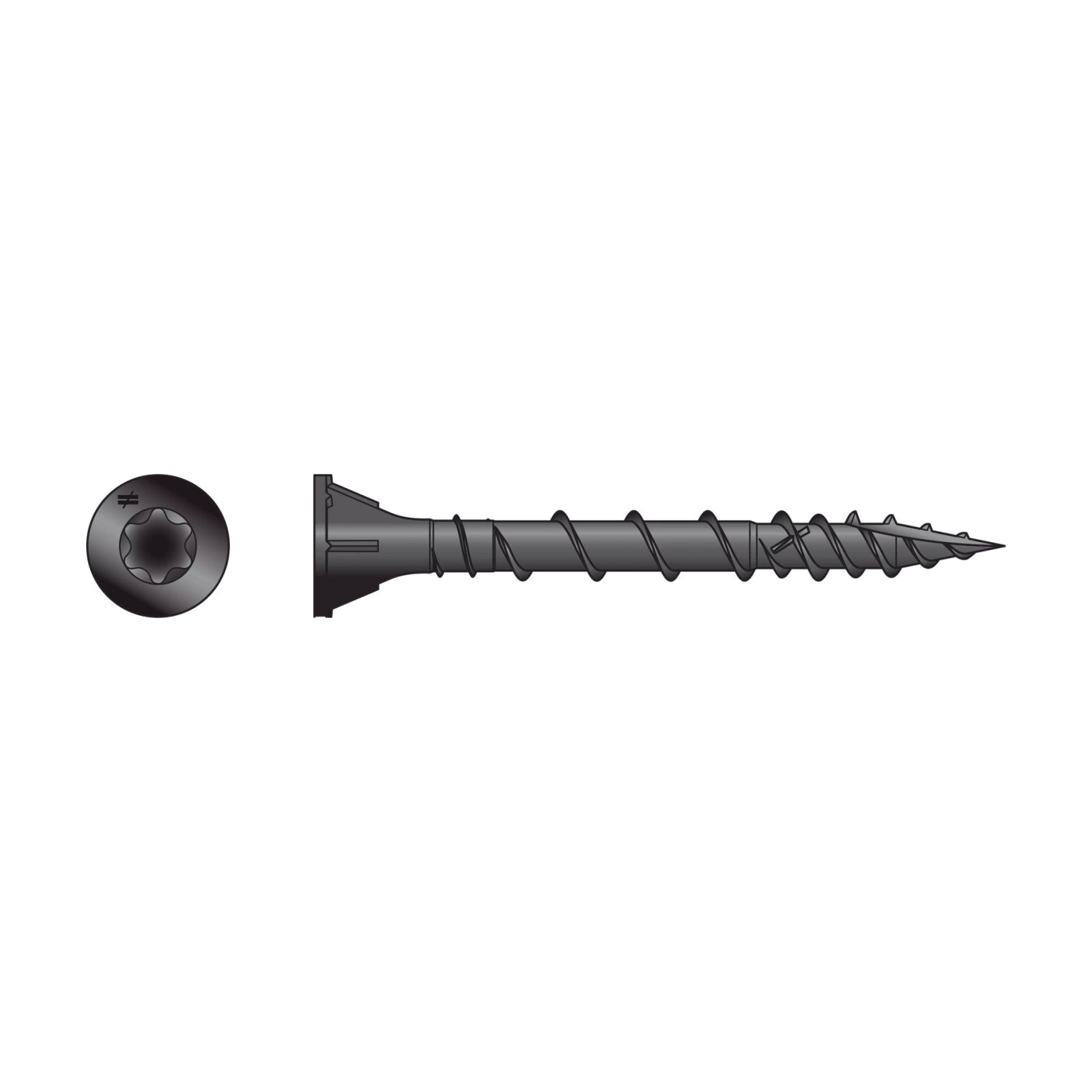 Simpson DSVBK212R240 #10 x 2-1/2" T25 DSV Wood Screw - Quik Guard Coating, Black, Pkg 240