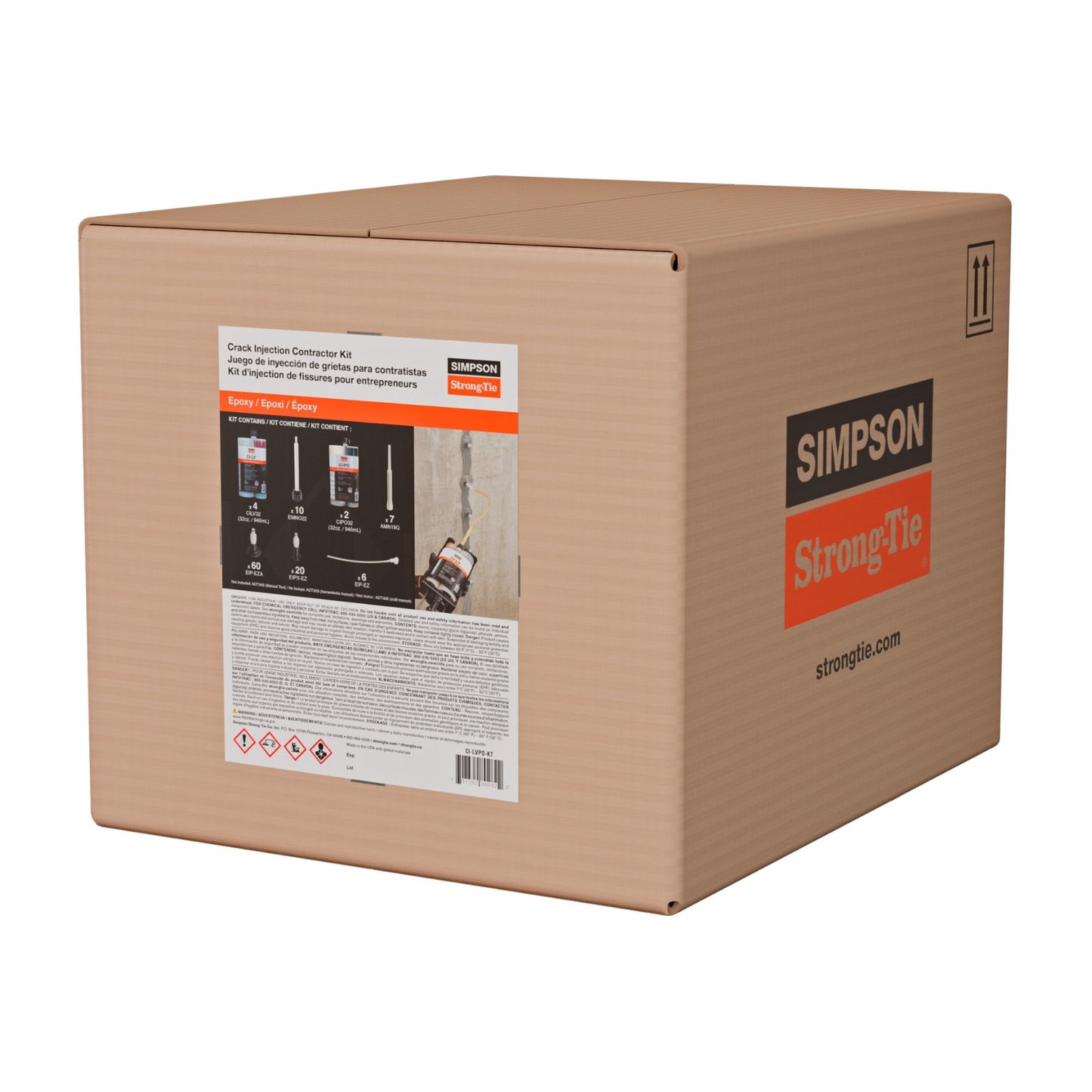 Simpson Strong-Tie CI-LVPO-KT Crack Injection Contractor Kit in packaging
