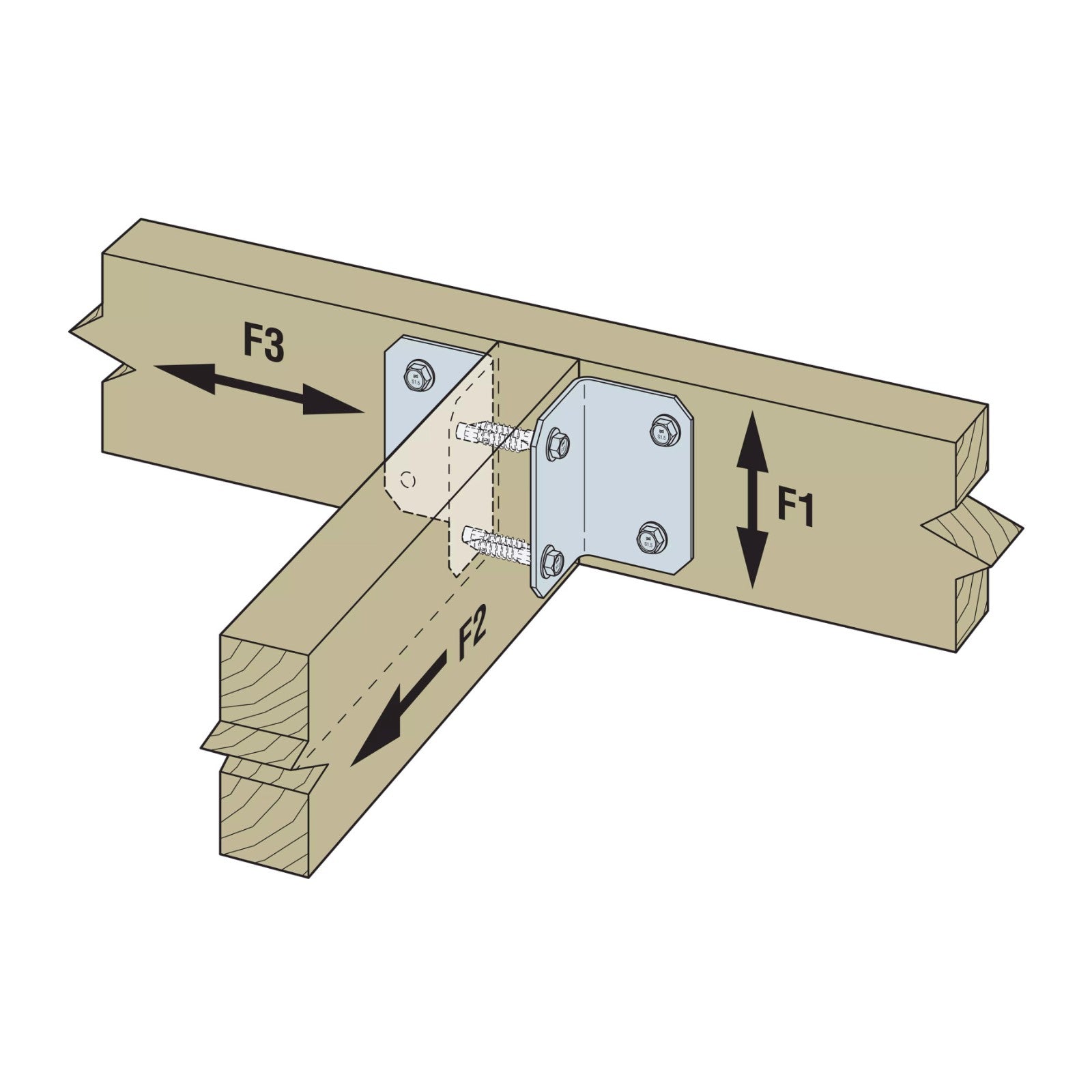 SIMPSON サイズＬＬ Simpson Strong-Tie ML23Z 2x3 L-Shaped Medium Reinforcing Framing