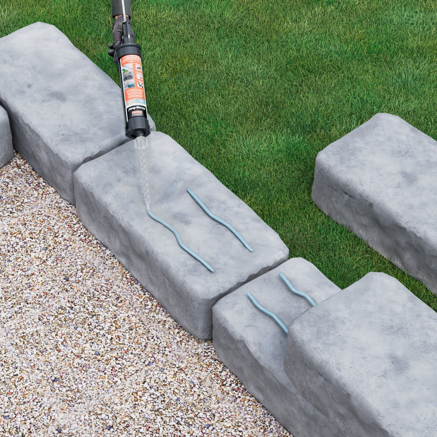 Simpson Strong-Bond color cure adhesive installation