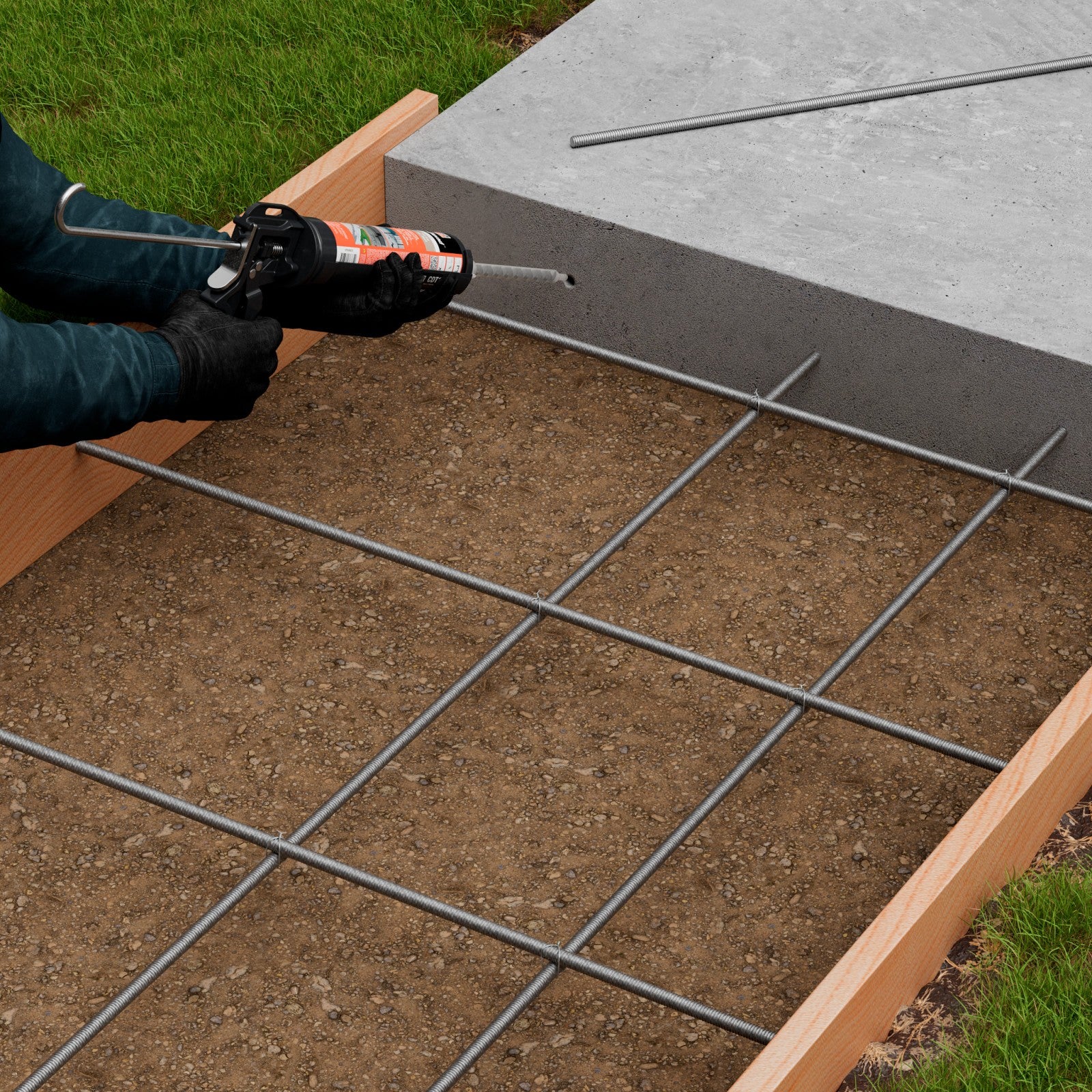 Simpson Strong-Bond color cure adhesive installation