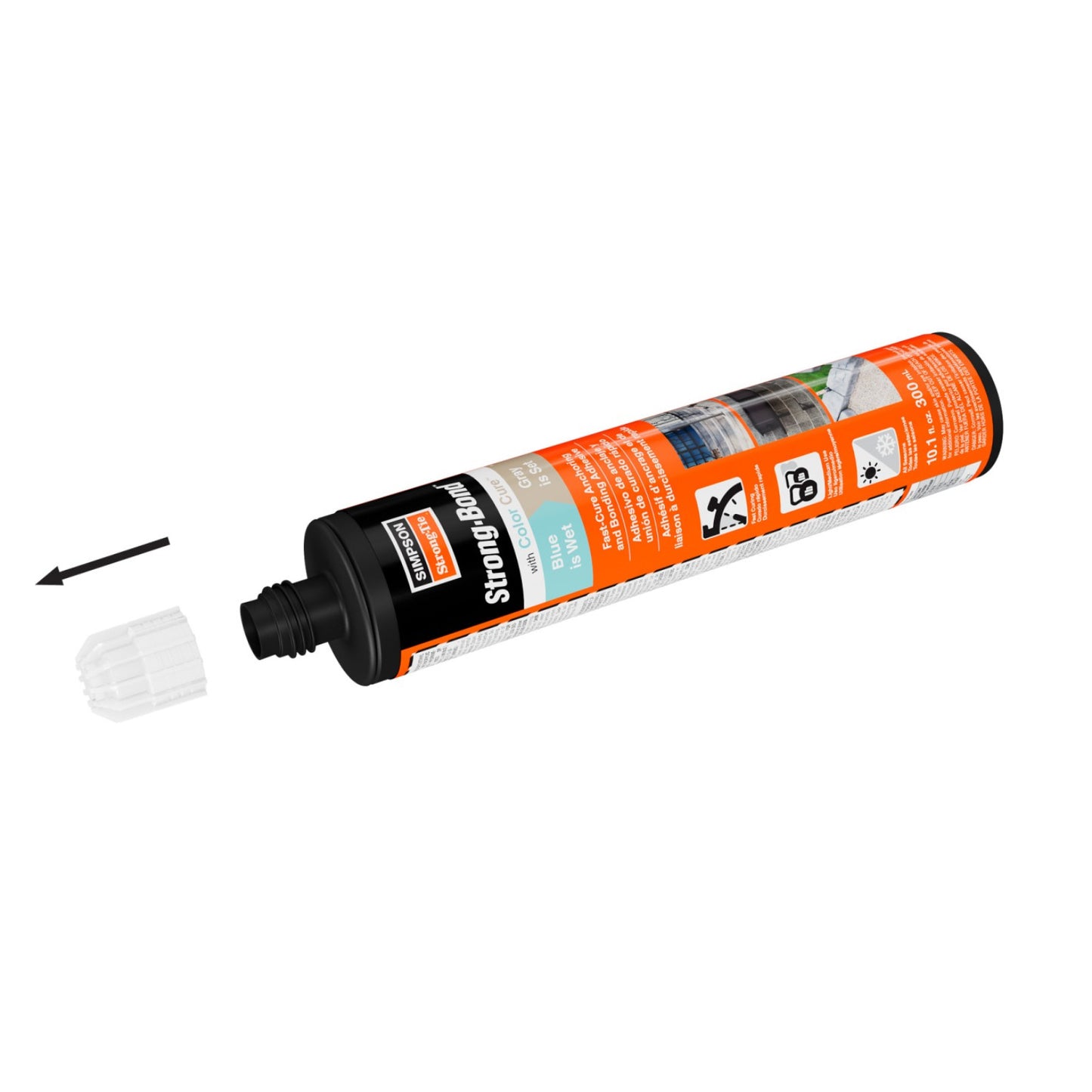 Simpson Strong-Bond color cure adhesive application remove cap