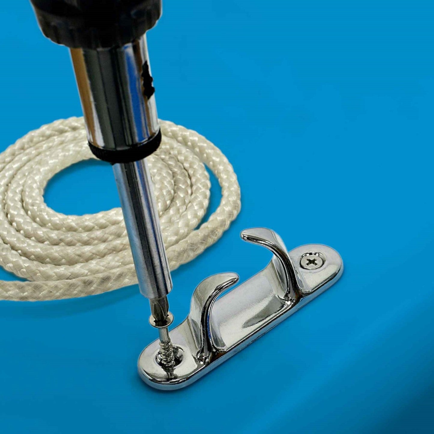 Stainless Steel Marine Screw Installation - Flat Head Shown