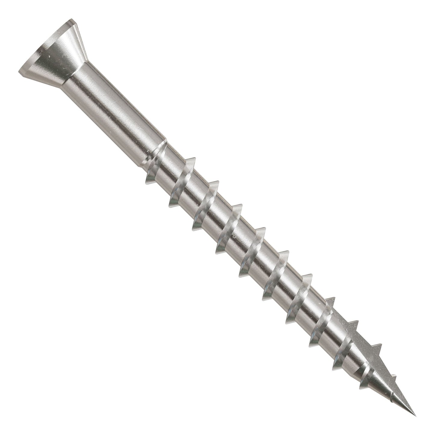 #7 x 2-1/4" Square Drive Trim Head Wood Screw - 316 Stainless Steel, 1 lb Pkg