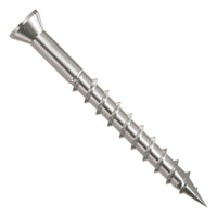 #7 x 2-1/4" Square Drive Trim Head Wood Screw - 316 Stainless Steel, 1 lb Pkg