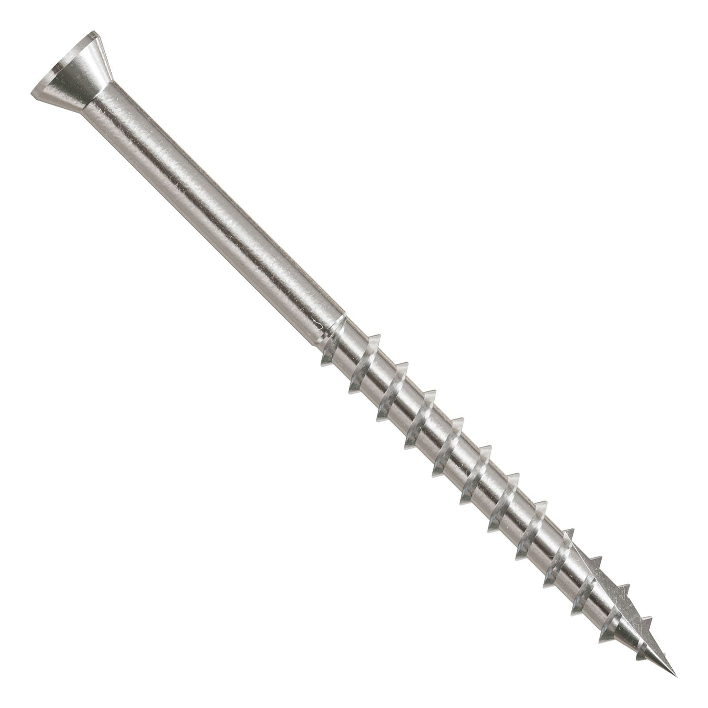 #7 x 2-1/4" Square Drive Trim Head Wood Screw - 316 Stainless Steel, 24 lb Pkg