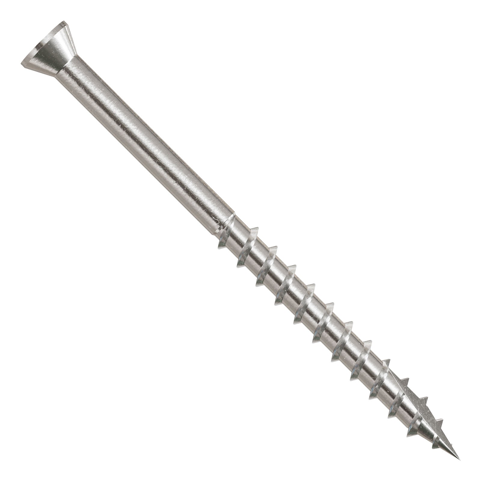#7 x 2-1/4" Square Drive Trim Head Wood Screw - 316 Stainless Steel, 24 lb Pkg