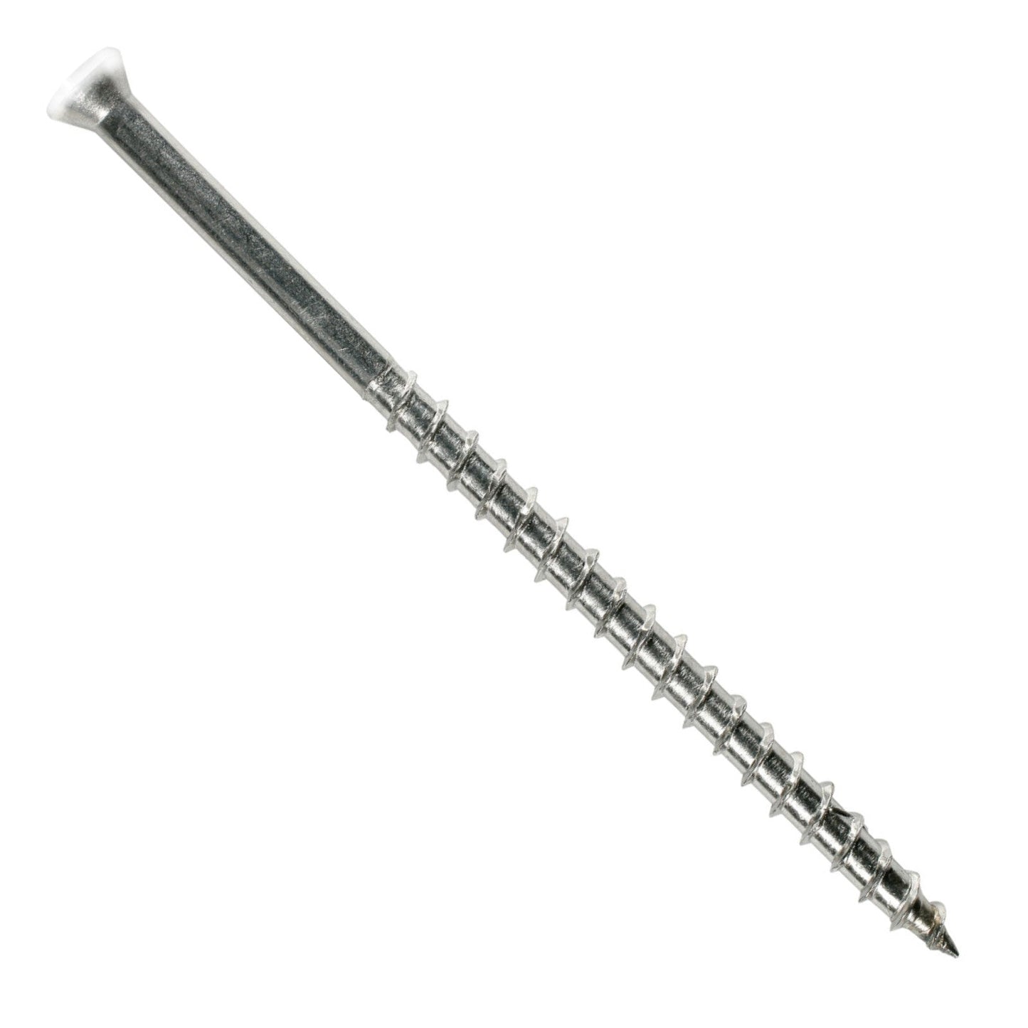 Simpson 316 Stainless Steel Trim-Head Deck Screw with white painted head