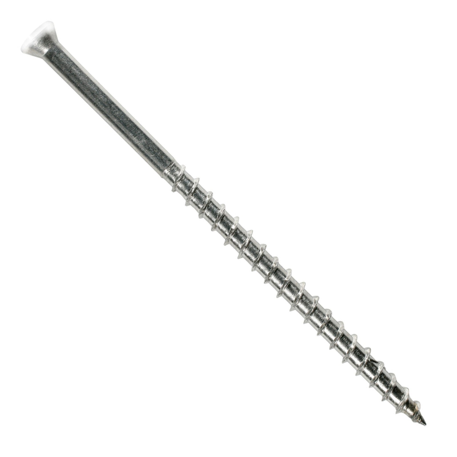 Simpson 316 Stainless Steel Trim-Head Deck Screw with white painted head