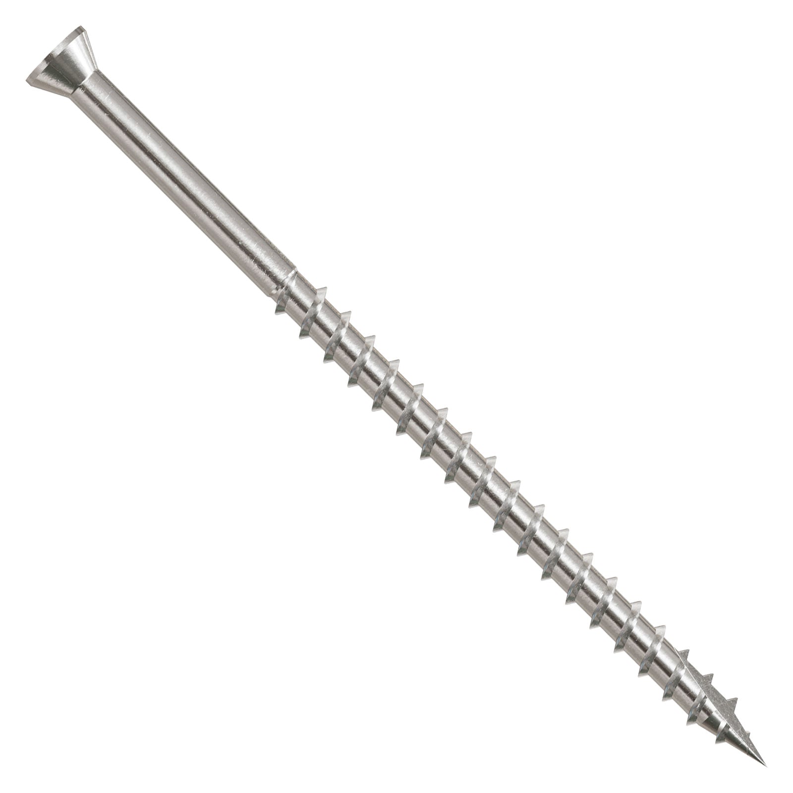 #7 x 3" #1 Square Drive Trim Head Deck Screw - 316 Stainless, 1 lb. Pkg