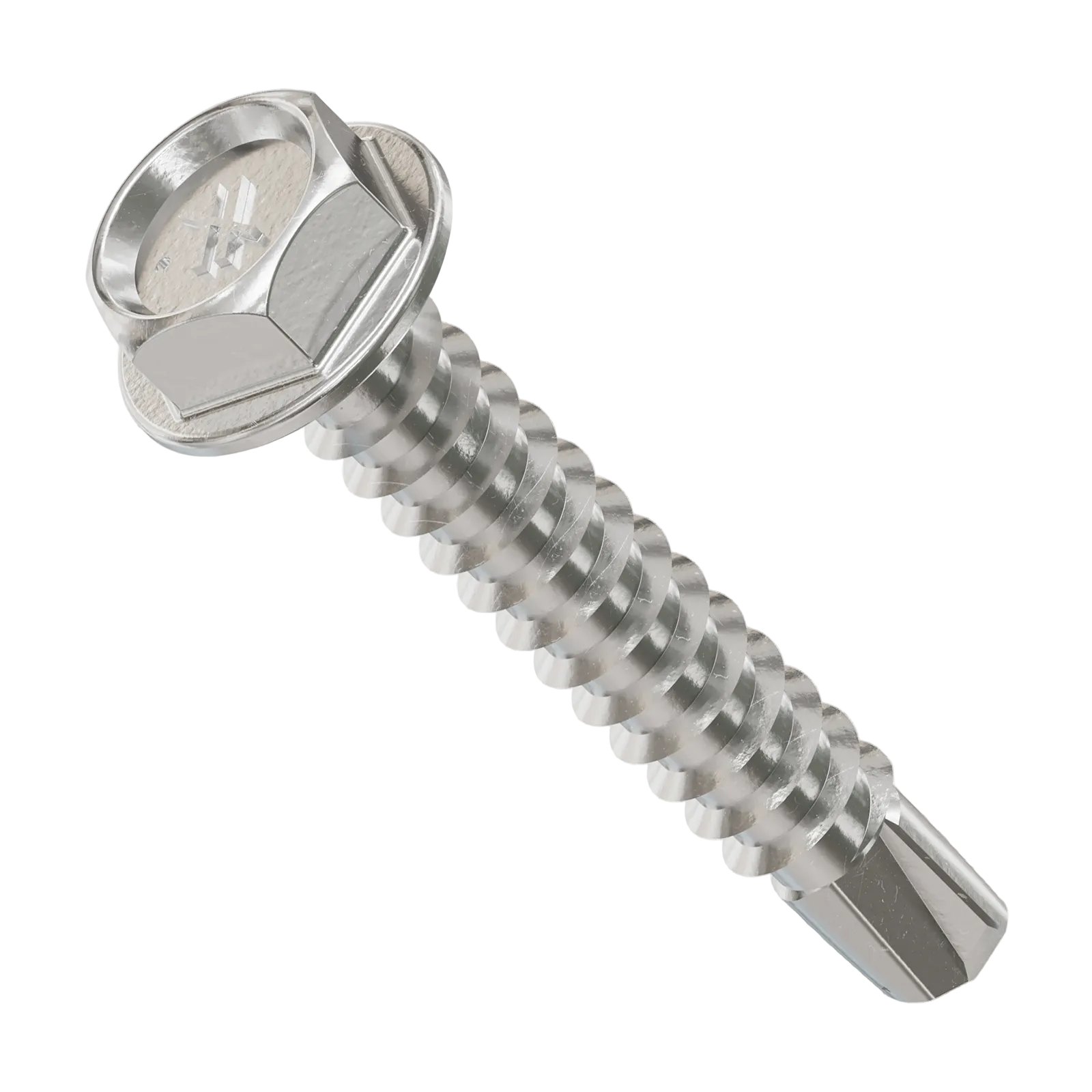 Simpson Strong-Tie #8 x 1" Self-Drilling Screw, Hex-Washer Head - 316 Stainless Steel, Qty. 100