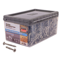 #8 x 1-5/8" Simpson Strong-Tie DWP T20 Flat Head Wood Screw - 316 Stainless Steel, Pkg 350