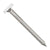 Metal screw with a white head on a white background