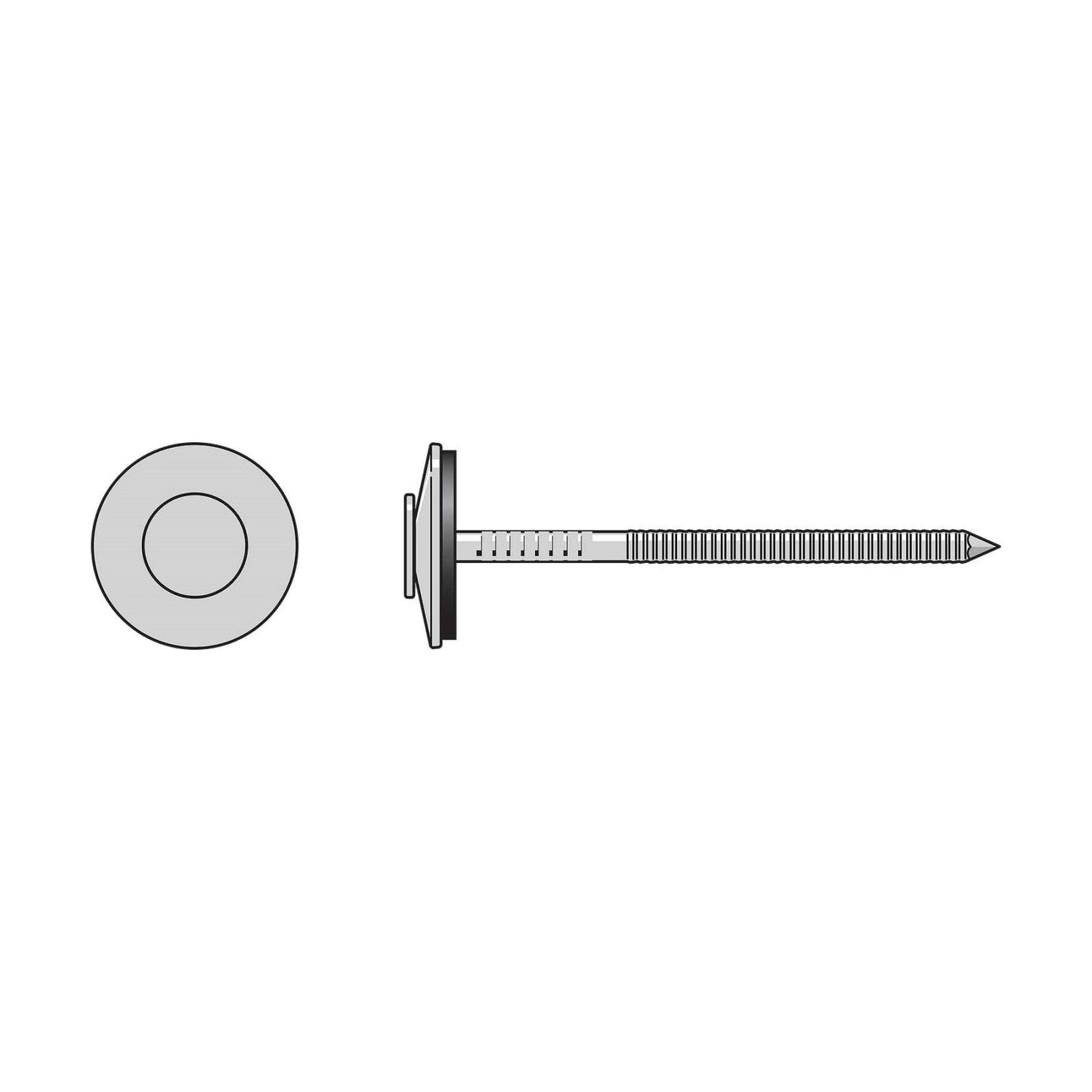 Simpson T10A200X07 0.131 x 2" Annular Ring Shank Nail with EPDM Washer - 316 Stainless, 1lb. Pkg