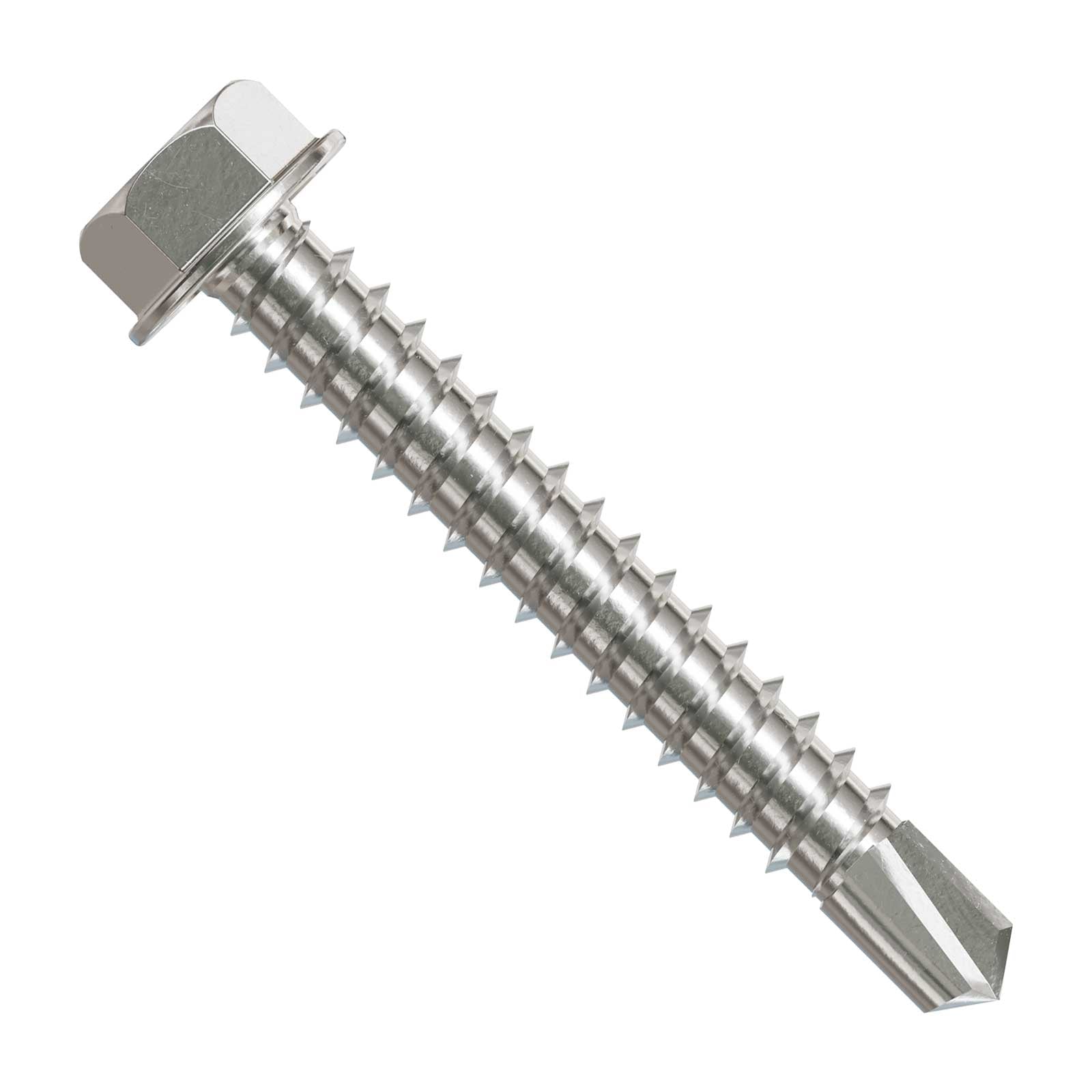 #12 x 1-1/2" Simpson Self-Drilling Hex-Washer Head Screw - 316 Stainless Steel
