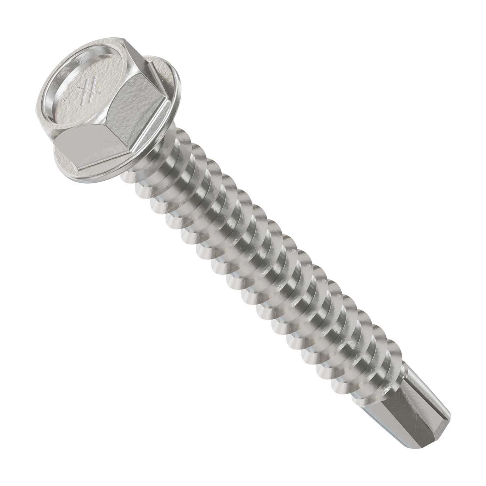 #12 x 1-1/2" Simpson Self-Drilling Hex-Washer Head Screw - 316 Stainless Steel