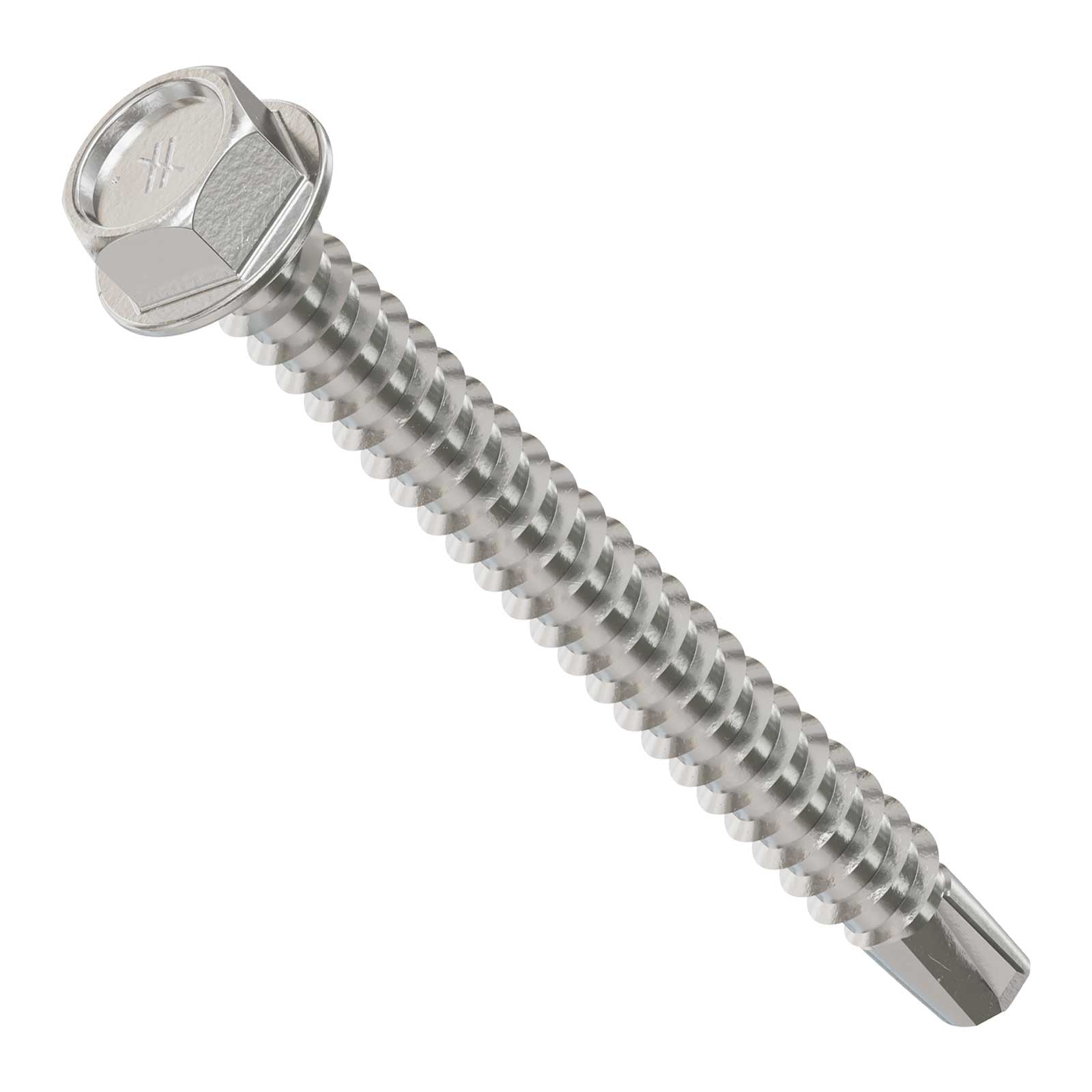 #12 2" Self-Drilling Hex-Washer Head Screw - 316 Stainless Steel