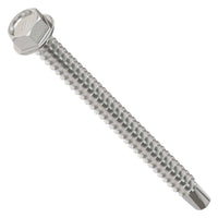 #12 x 2-1/2" Simpson Self-Drilling Hex-Washer Head Screw - 316 Stainless Steel, Pkg 100