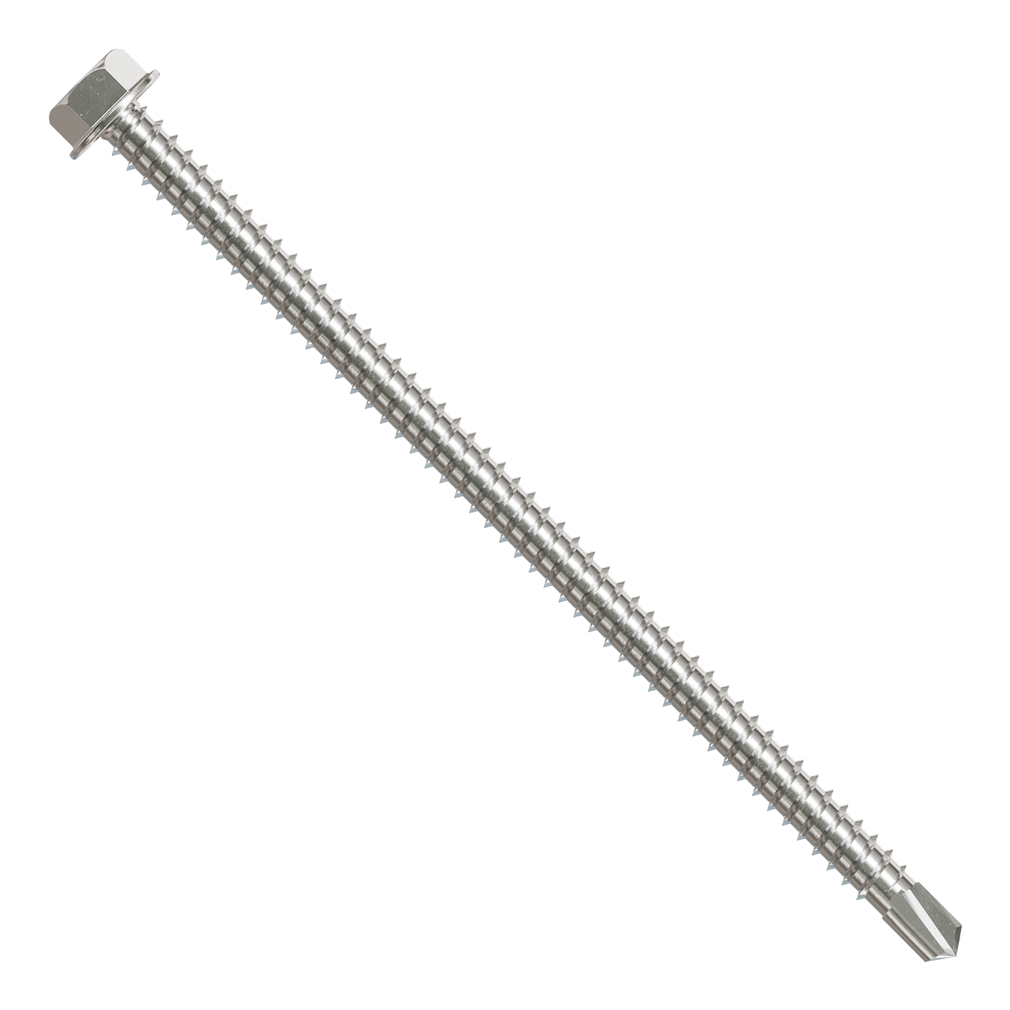 #12 4" Self-Drilling Hex-Washer Head Screw - 316 Stainless Steel