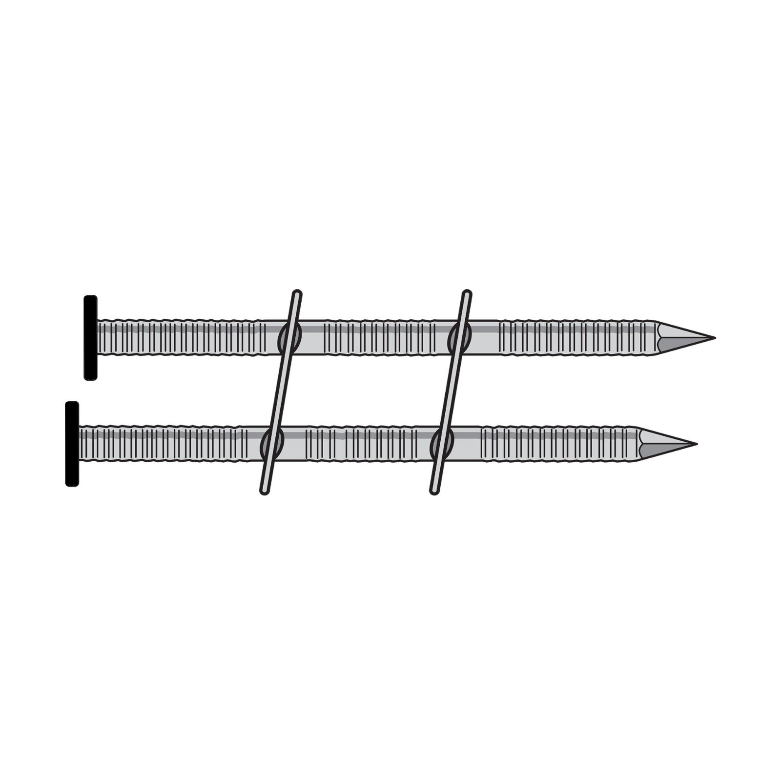 Black painted ring-shank Nail