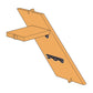 Simpson Strong-Tie TA9PC 8-1/4" Ornamental Staircase Angle - Black Powder Coat, ZMAX Installation Illustration
